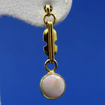 Goldene Ohrringe - Gold, Opal - 2000